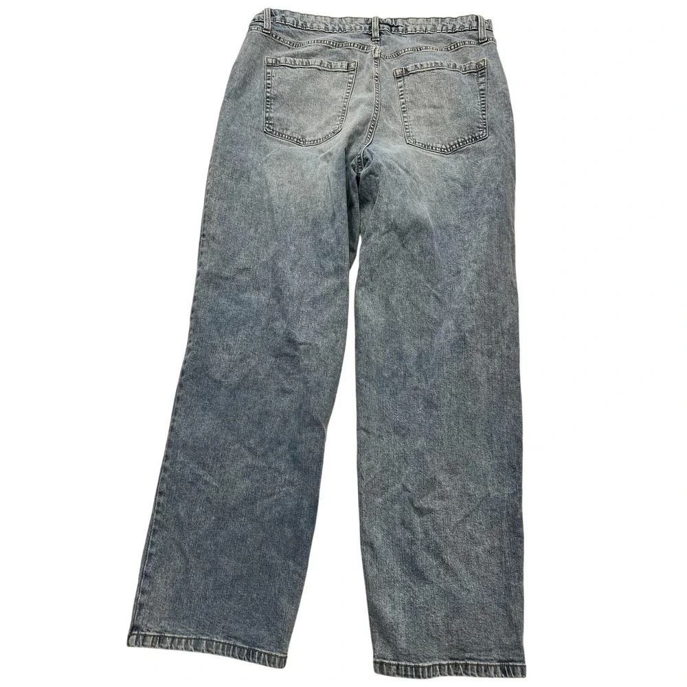 Wild Fable Jeans Womens 16 Blue High Rise Straight Distressed Denim‎ Pants